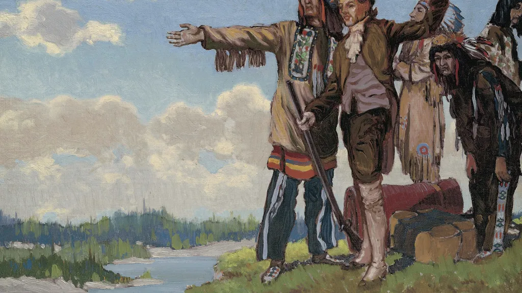 Samuel Hearne se svými průvodci objevuje Kanadu