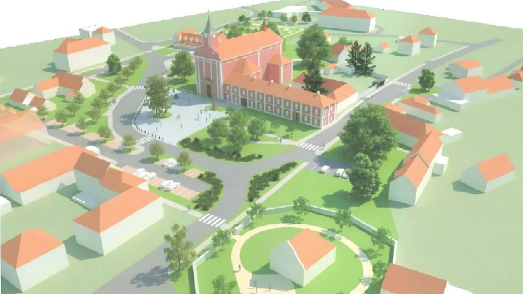 Vizualizace Mariánského náměstí ve Štípě