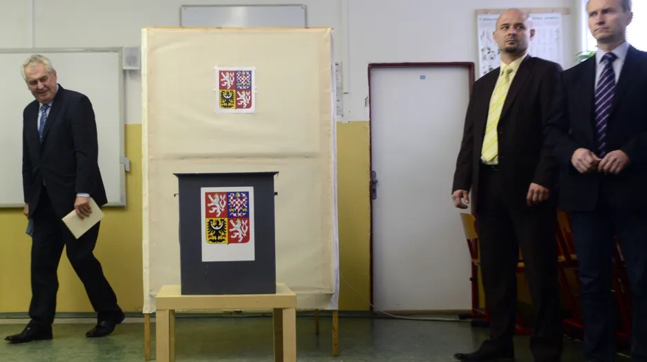 Prezident Zeman při loňských parlamentních volbách