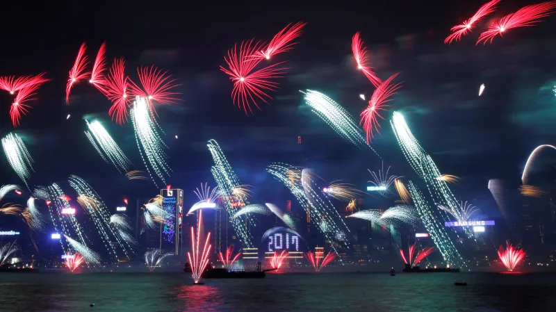 Ohňostroj v Hongkongu