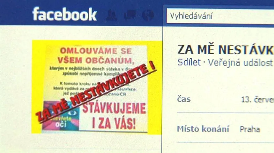 Facebook - Za mě nestávkujete