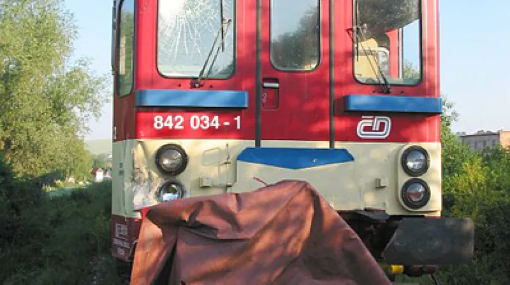 Vlak po nehodě