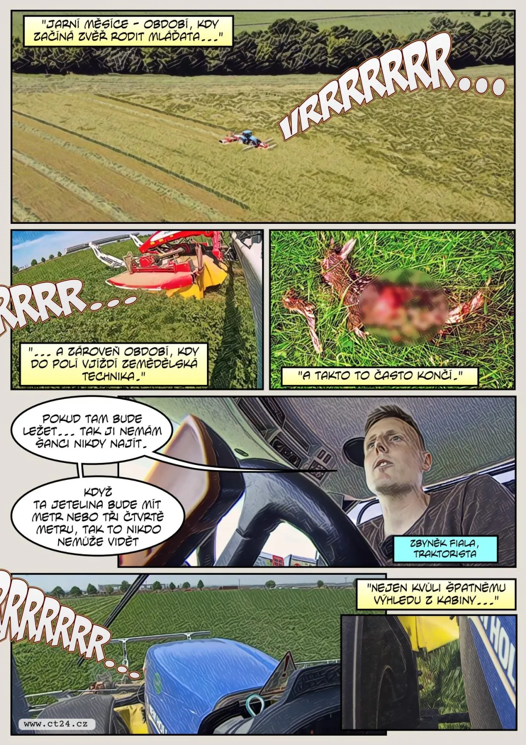 Mláďata srnčí zvěře, zajíce nebo hnízda ptáků znovu ohrožují žací stroje. Navzdory tomu, že s plašením pomáhají třeba myslivci. Nově možnosti rozšíří technika umístěná přímo na traktor nebo kombajn