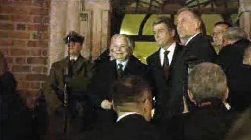 Lech Kaczyński, Viktor Juščenko a Mirek Topolánek