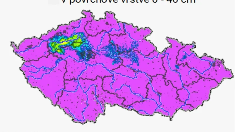 Nasycenost půdy v povrchové vrstvě