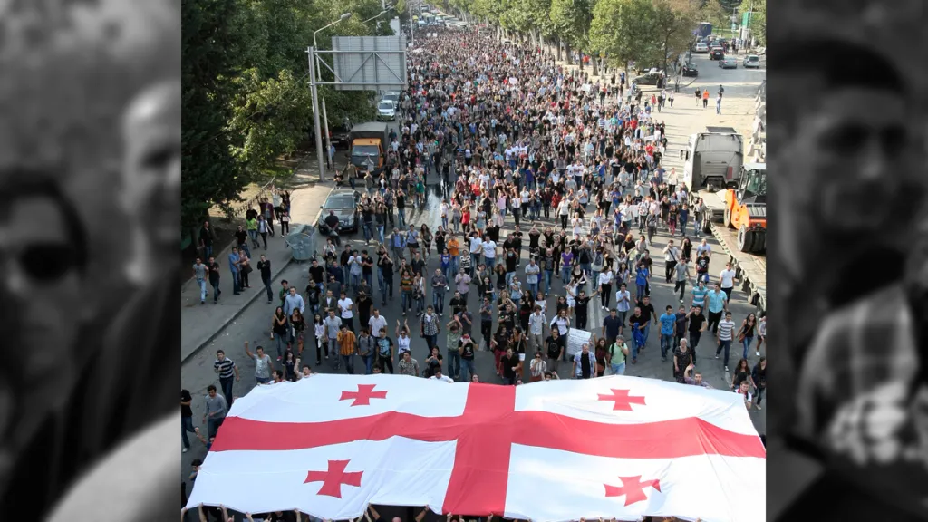 Protesty v Gruziii