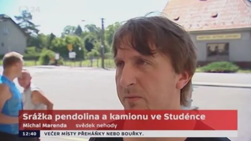 Cestující Michal Merenda: Hasiči a zdravotníci přijeli okamžitě