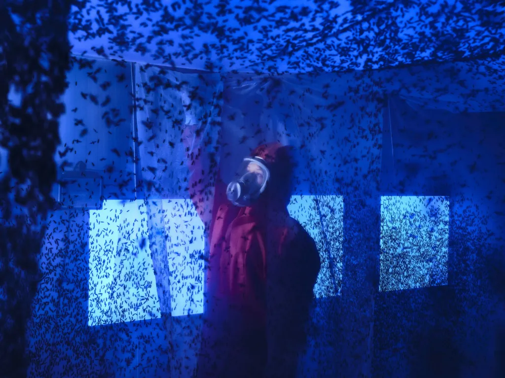 Společnost Entocycle vyvíjí technologii pro chov hmyzu. Má sloužit k průmyslové produkci bílkovin jako udržitelnější alternativě k masu. Na snímku je experimentální komora v Londýně