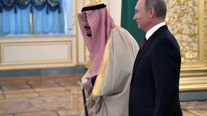 Ruský prezident Putin se saúdským králem Salmánem