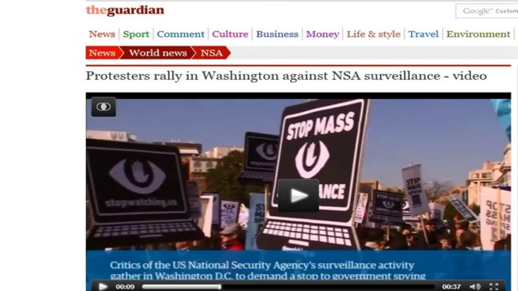 Guardian o protestech ve Washingtonu