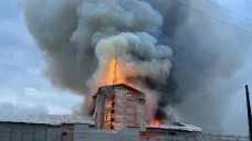 Požár historické burzy v Kodani