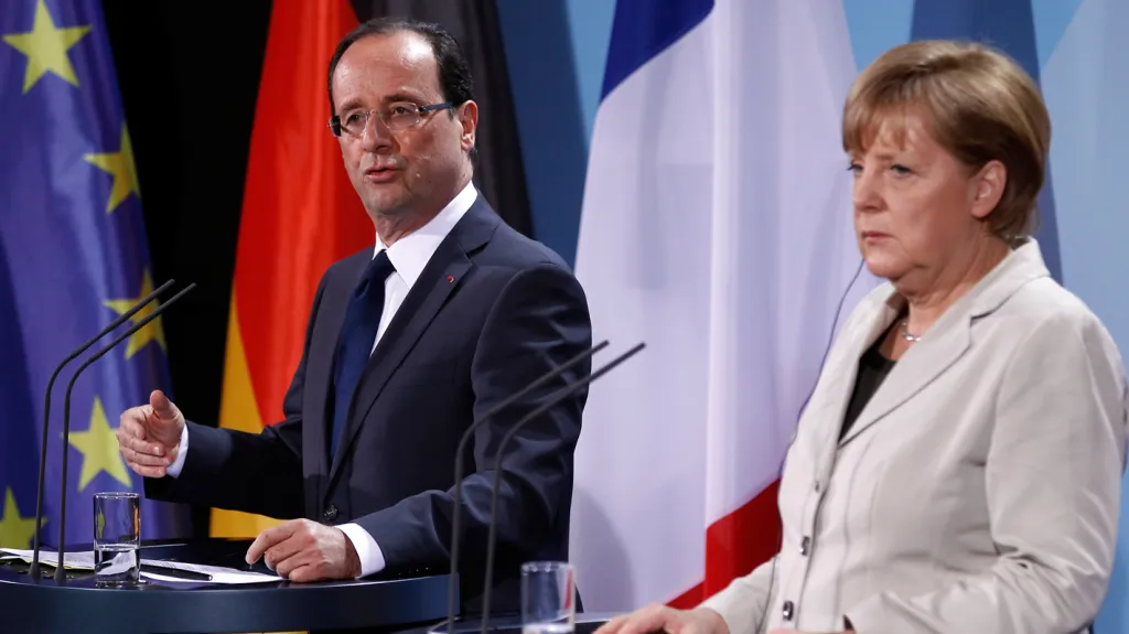 François Hollande a Angela Merkelová