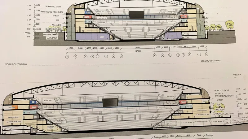 Multifunkční hala bude vystavěná v několika patrech