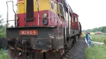 Poškozená lokomotiva