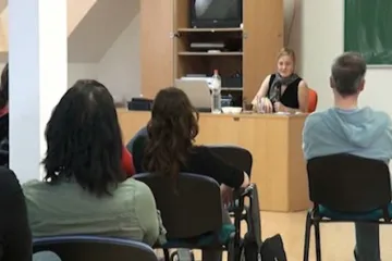 Beseda s Pavlínou Kvapilovou na příbramském gymnáziu