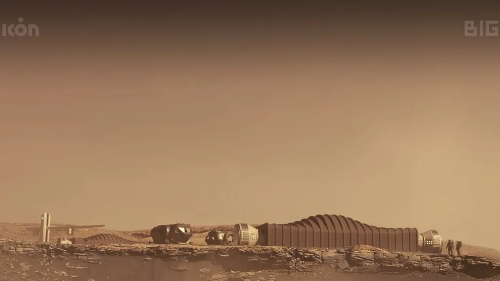 Vizualizace základny Mars Dune Alpha