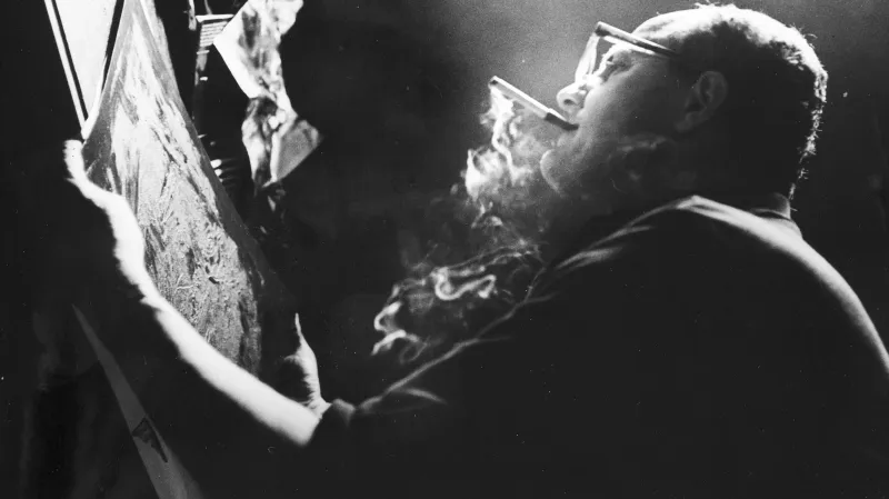 Vladimír Boudník na fotografii Ladislava Michálka, 1967