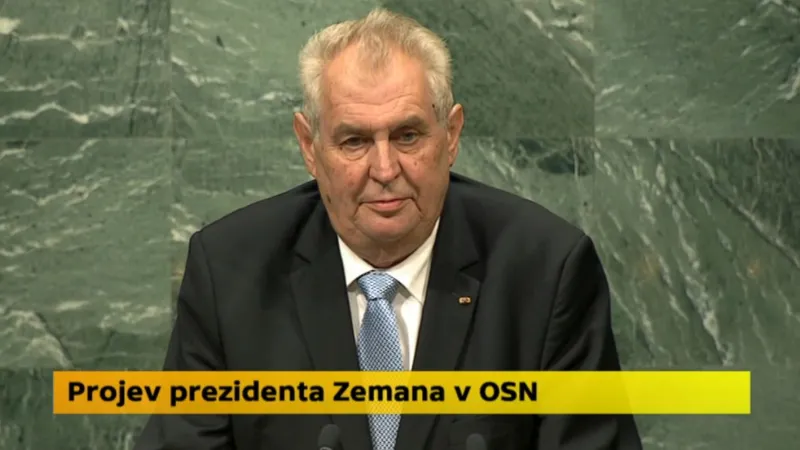 Projev prezidenta Zemana na Valném shromáždění OSN