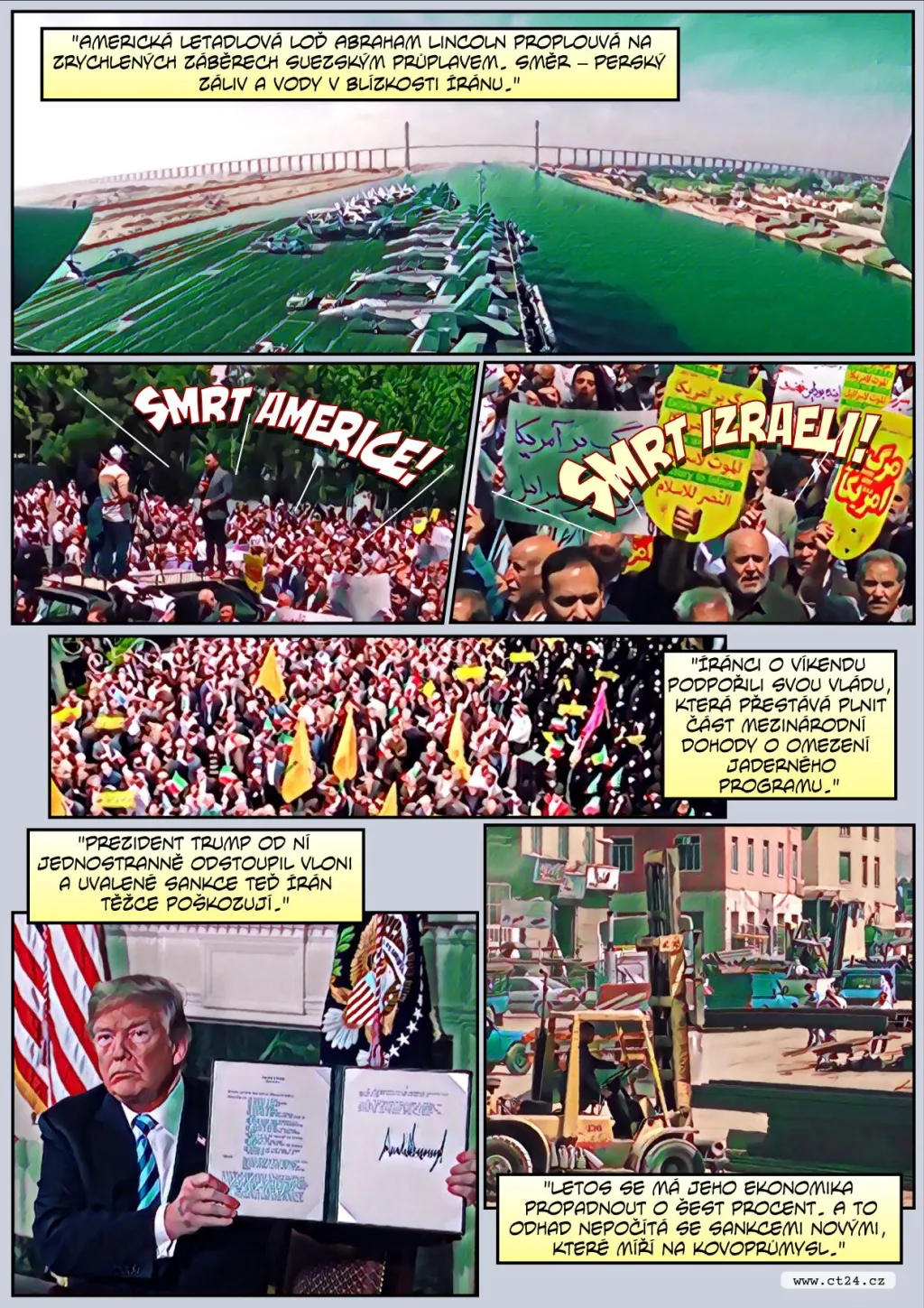 Komiks: Íránské protesty