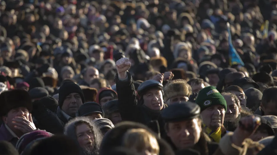 Opoziční demonstrace v Kyjevě
