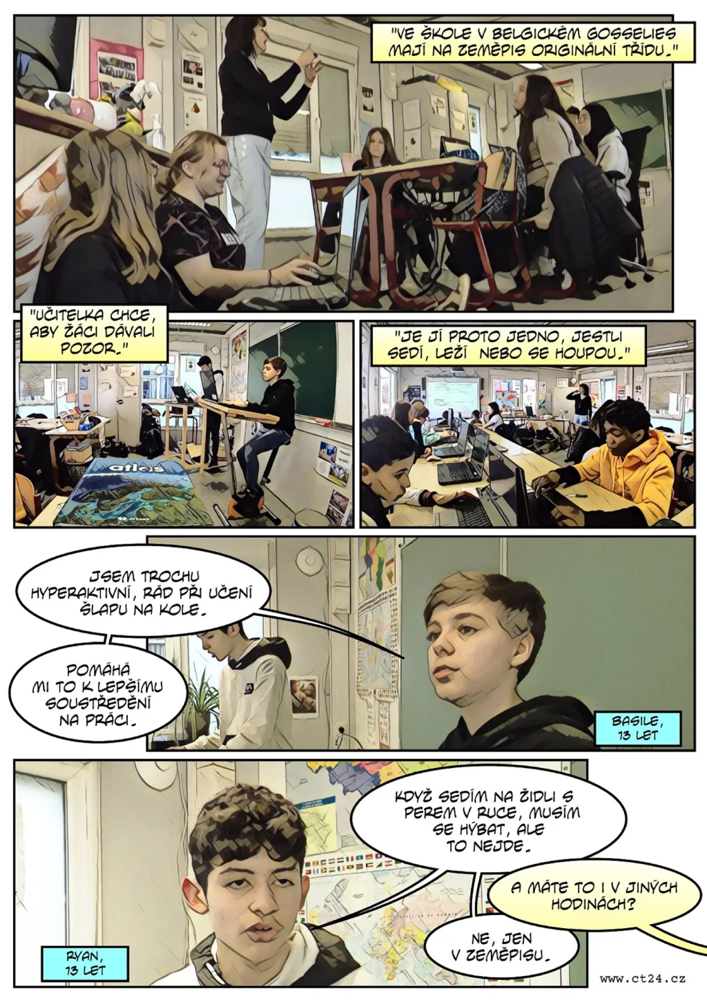 Žákům svědčí sezení podle svého