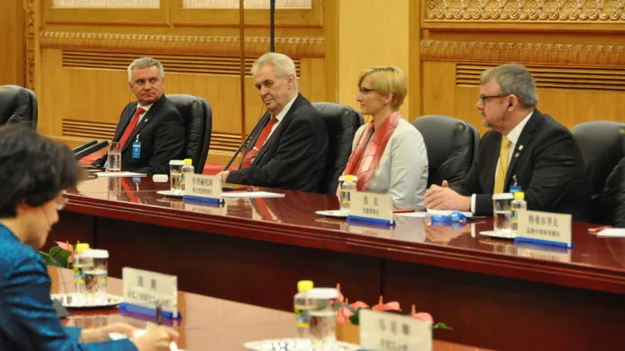 Zemanova delegace v Číně