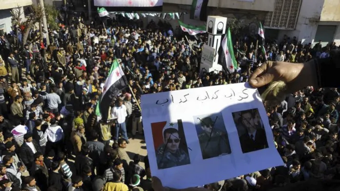 Protiasadovské protesty v Homsu v únoru 2012