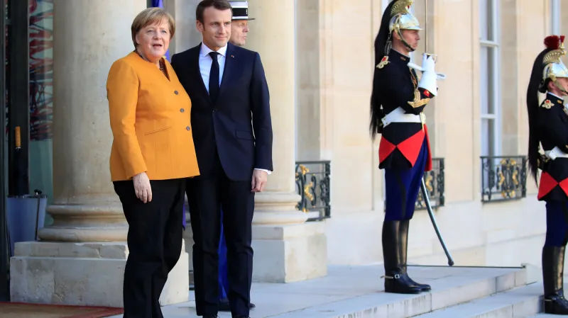 Angela Merkelová a Emmanuel Macron