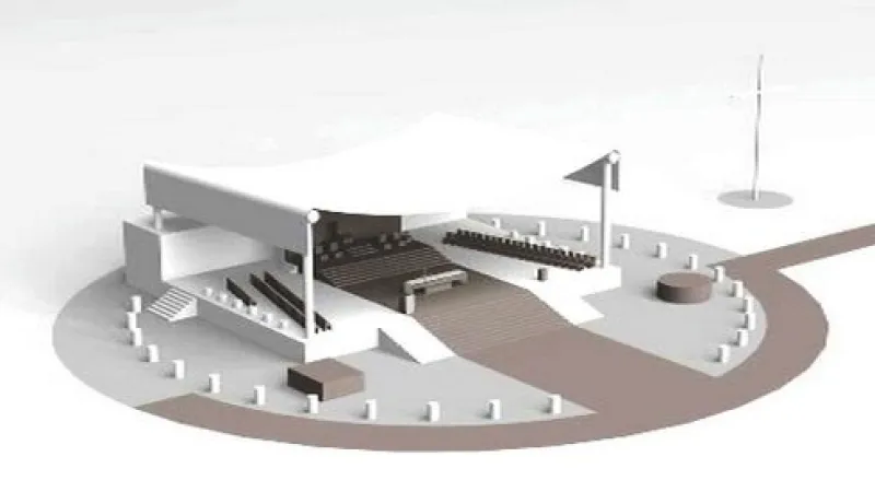 Pódium pro papežovu mši