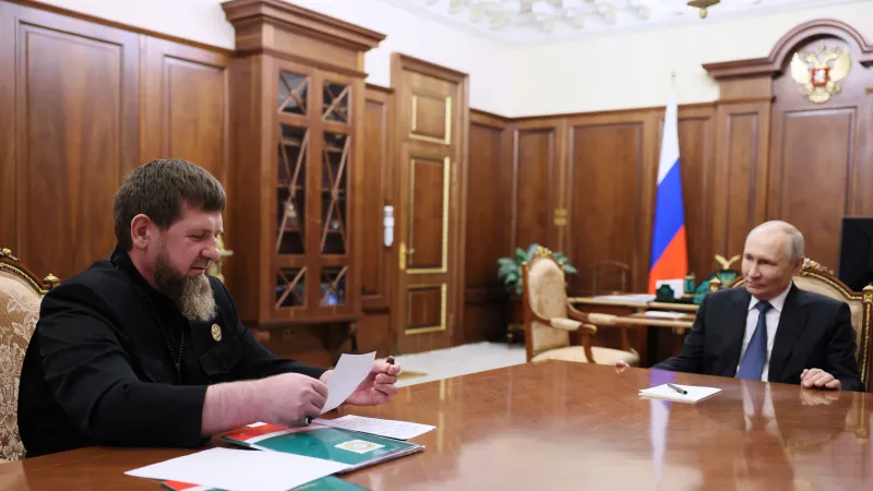 Ramzan Kadyrov a Vladimir Putin (29. dubna 2026)