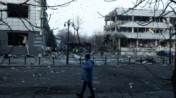 Následky ruského útoku na Kyjev