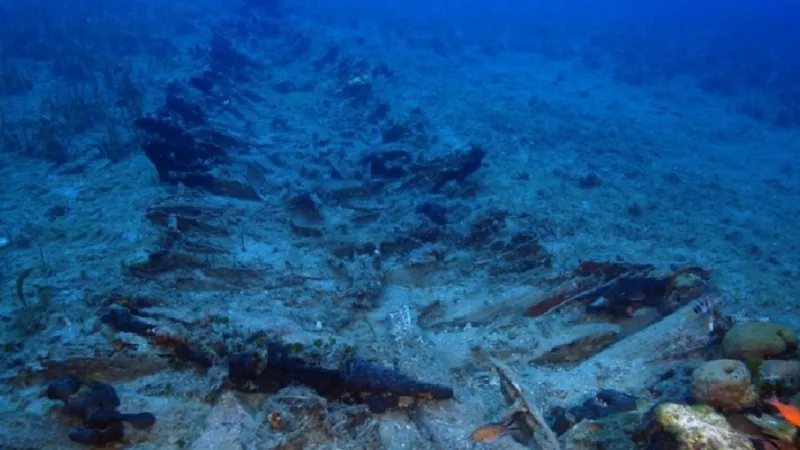 Nález hřbitova lodí v Řecku