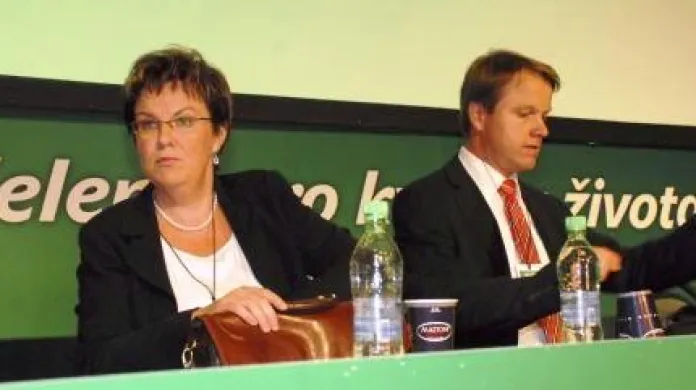 Dana Kuchtová a předseda strany Martin Bursík