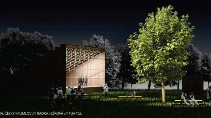 Studentský návrh na nové řešení otáčivého hlediště v Českém Krumlově