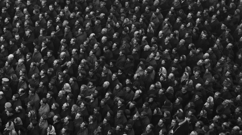 Václavské náměstí v únoru 1948