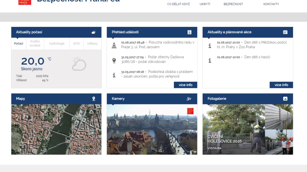 Bezpečnostní stránky Prahy