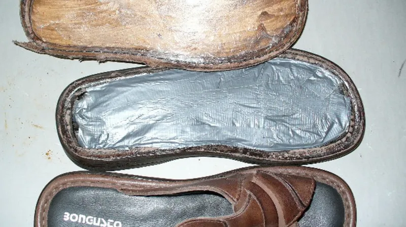 Kokain pašovaný v botě