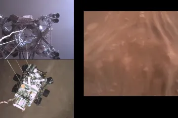 Měkké přistání Perseverance na Marsu přibližuje videozáznam NASA