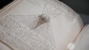 Originální zápisky a kresby Leonarda da Vinciho