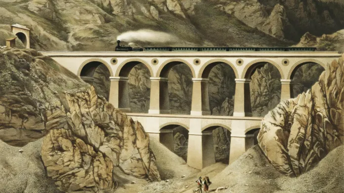 Semmerinská železnice bývá označována za první horskou železnici světa