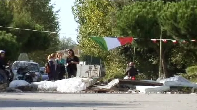 Protest proti skládce u Neapole