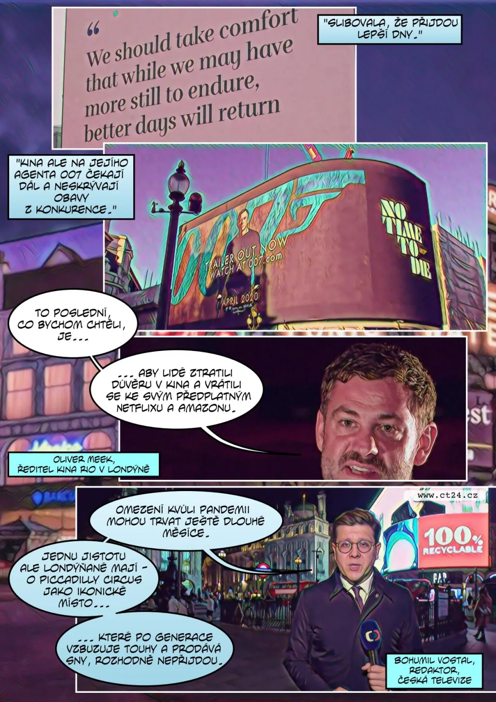 Slavný Piccadily Circus funguje i v době koronavirové pandemie
