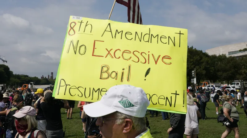 Lidé přicházejí na demonstraci poblíž Kapitolu