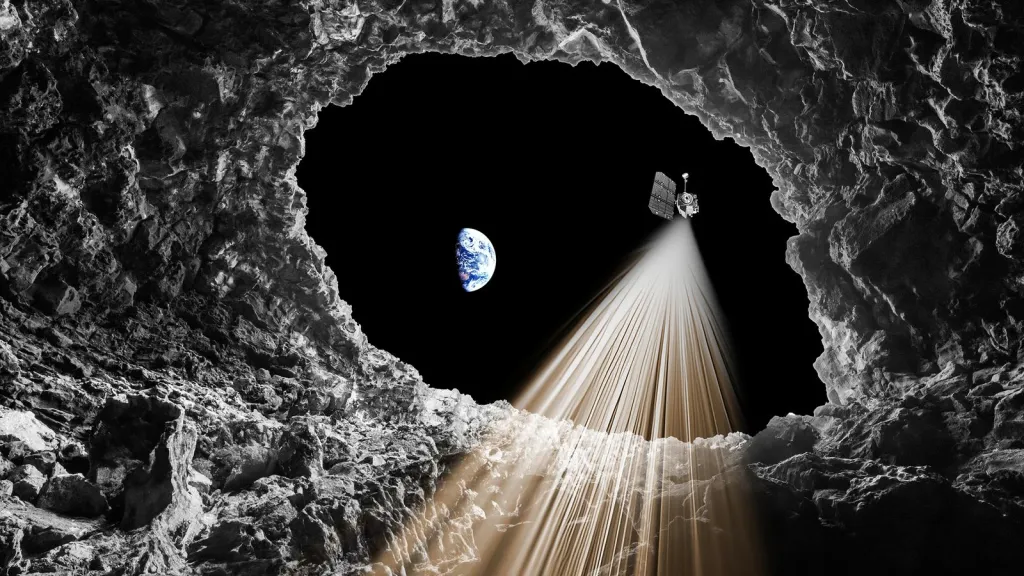 Vizualizace měsíční jeskyně
