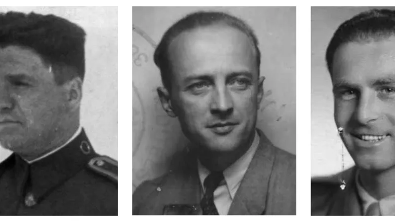 Vilém Sok, Miloslav Jebavý, Karel Sabela (zleva)