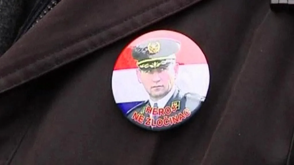 Odznak obhajující Ante Gotovinou