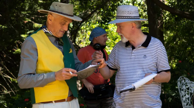 David Vávra a Radovan Lipus při natáčení