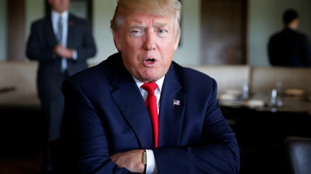 Donald Trump během rozhovoru pro Reuters