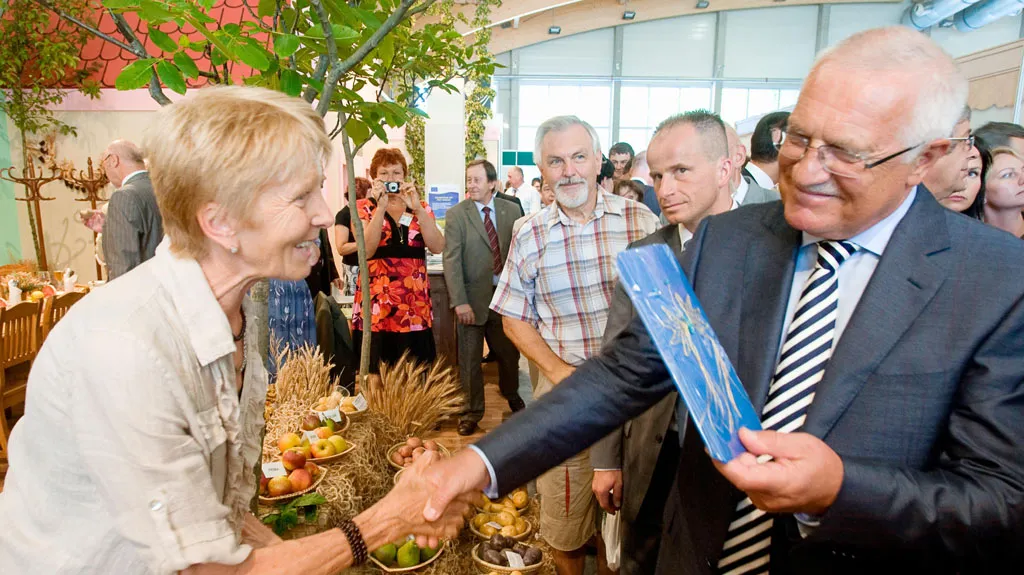 Prezident Klaus na agrosalonu Země živitelka