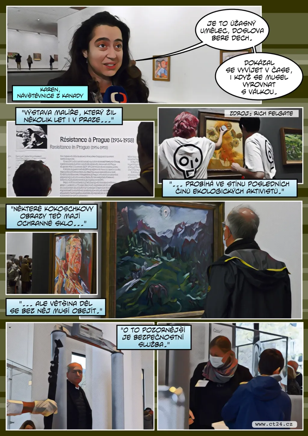 Umělecká díla jsou stále častěji terčem aktivistů. Ostraha u cenných obrazů posiluje